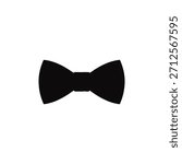 Bow tie silhouette icon vector flat design.
