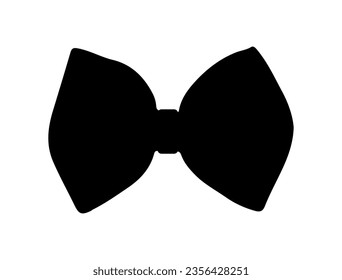 Bow tie silhouette vector art white background
