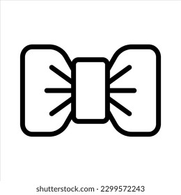 Bow Tie Simple Line Icon Symbol