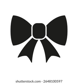 Bow Tie Solid Icon. Fashion Accessory, Formal Wear, And Style Silhouette Symbol. Elegant Clothing Decoration. Isolated Vector Illustration.