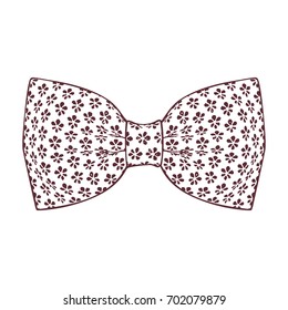 Bow tie. Tawny Port color. Vector illustration