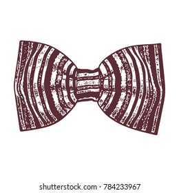 Bow tie. Tawny Port color. Vector illustration
