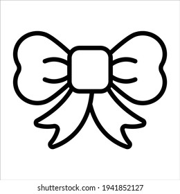 bow, tie thin line icon  