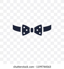 Bow tie transparent icon. Bow tie symbol design from Wedding and love collection. Simple element vector illustration on transparent background.