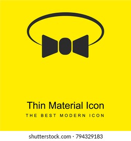 Bow tie variant bright yellow material minimal icon or logo design