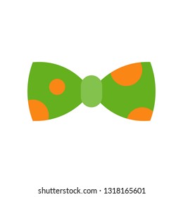 Bow tie vector, Feast of Saint Patrick flat style icon