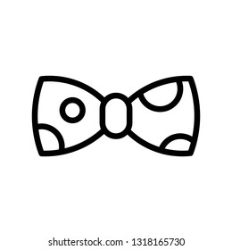 Bow tie vector, Feast of Saint Patrick line style icon