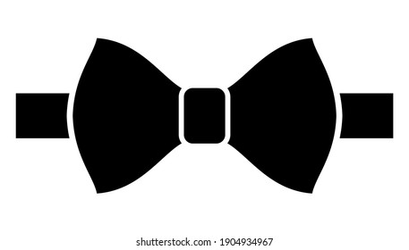 Bow tie vector flat cartoon isolated on white background, loop bow tie