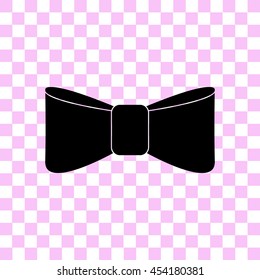 bow tie vector icon - black illustration