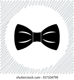 Bow tie vector icon - black  illustration