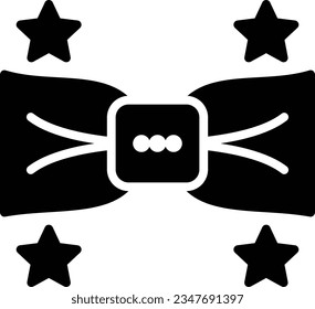 Bow Tie Vector Icon Glyph Style