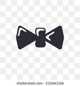 Bow tie vector icon isolated on transparent background, Bow tie logo concept