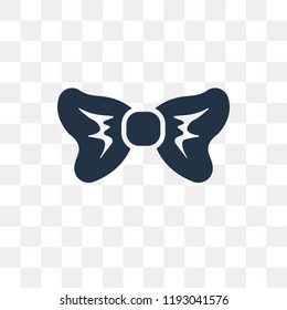 Bow Tie vector icon isolated on transparent background, Bow Tie transparency concept can be used web and mobile