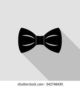 bow tie vector icon with long shadow