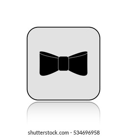 Bow tie vector icon  with long shadow