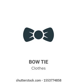 Bow tie vector icon on white background. Flat vector bow tie icon symbol sign from modern clothes collection for mobile concept and web apps design.