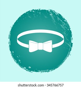 bow tie vector icon - round button