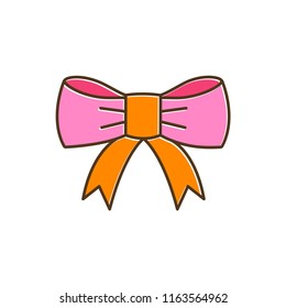 bow tie vector icon in trendy flat design 