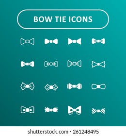 Bow tie vector icons