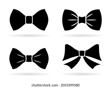 Bow tie vector icons on white background