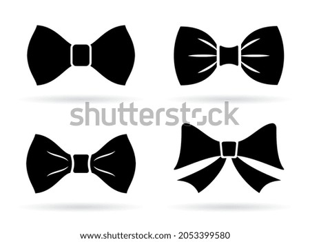 Bow tie vector icons on white background