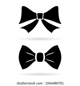 Bow tie vector icons set isolated on white background