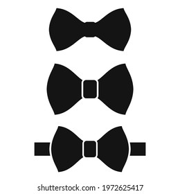 Bow tie vector icons set on white background