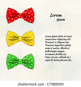 Bow tie. Vector illustration.