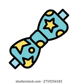 Bow Tie Vector Illustration, Filled Style Icon