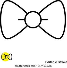 Bow Tie Vector Line Icon