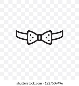 Bow tie vector linear icon isolated on transparent background, Bow tie transparency concept can be used for web and mobile