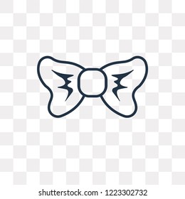 Bow Tie vector outline icon isolated on transparent background, high quality linear Bow Tie transparency concept can be used web and mobile