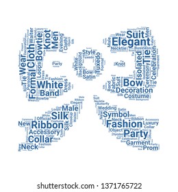 bow tie word cloud. tag cloud about bow tie