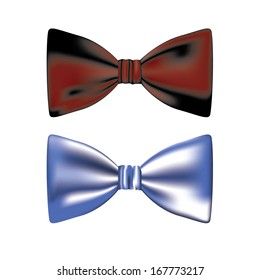 bow ties over white background  vector illustration
