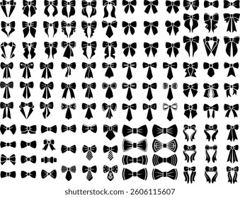 Bow Ties Silhouette | Elegant and Classic Bow Tie Vector Collection