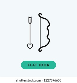 Bow valentines day vector icon