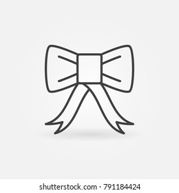 Bow vector concept icon or symbol in thin line style