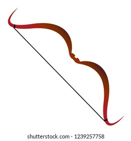 Bow vector design illustrated art. Weapon bow design ancient weapon.