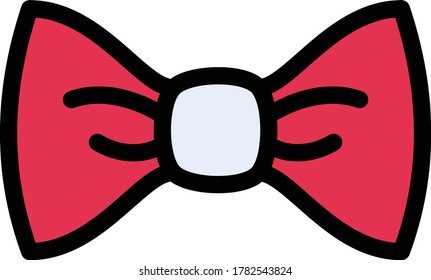 bow vector flat color icon 