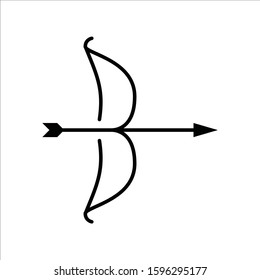 Bow vector icon. Archery flat sign design. Bow symbol pictogram. Bow icon