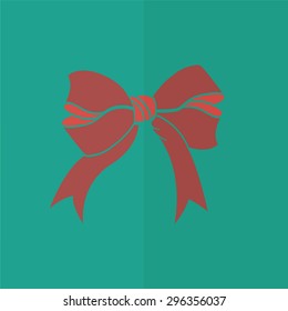 bow vector icon. Flat design