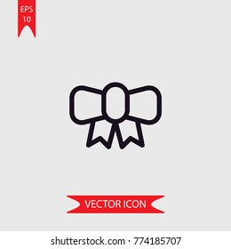 Bow vector icon, illustration symbol