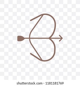 Bow vector icon isolated on transparent background, Bow logo concept