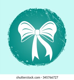 bow vector icon - round button