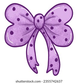 bow vector illustration bright pink color