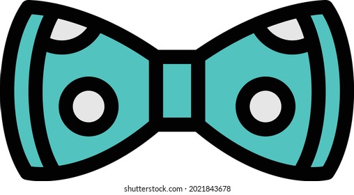 bow vector illustration isolated on a transparent background . colour vector icons for concept or web graphics.