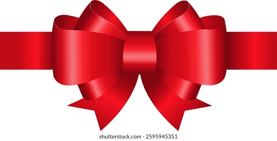 Bow vector image in red color