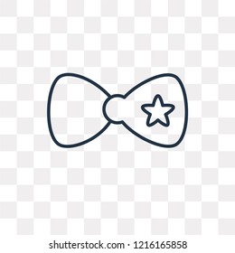 Bow vector outline icon isolated on transparent background, high quality linear Bow transparency concept can be used web and mobile