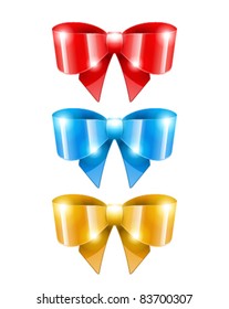 Bow vector set design elements. Eps 10.