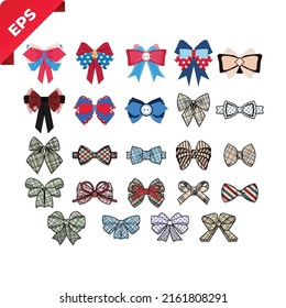 Bow vector silhouette color view